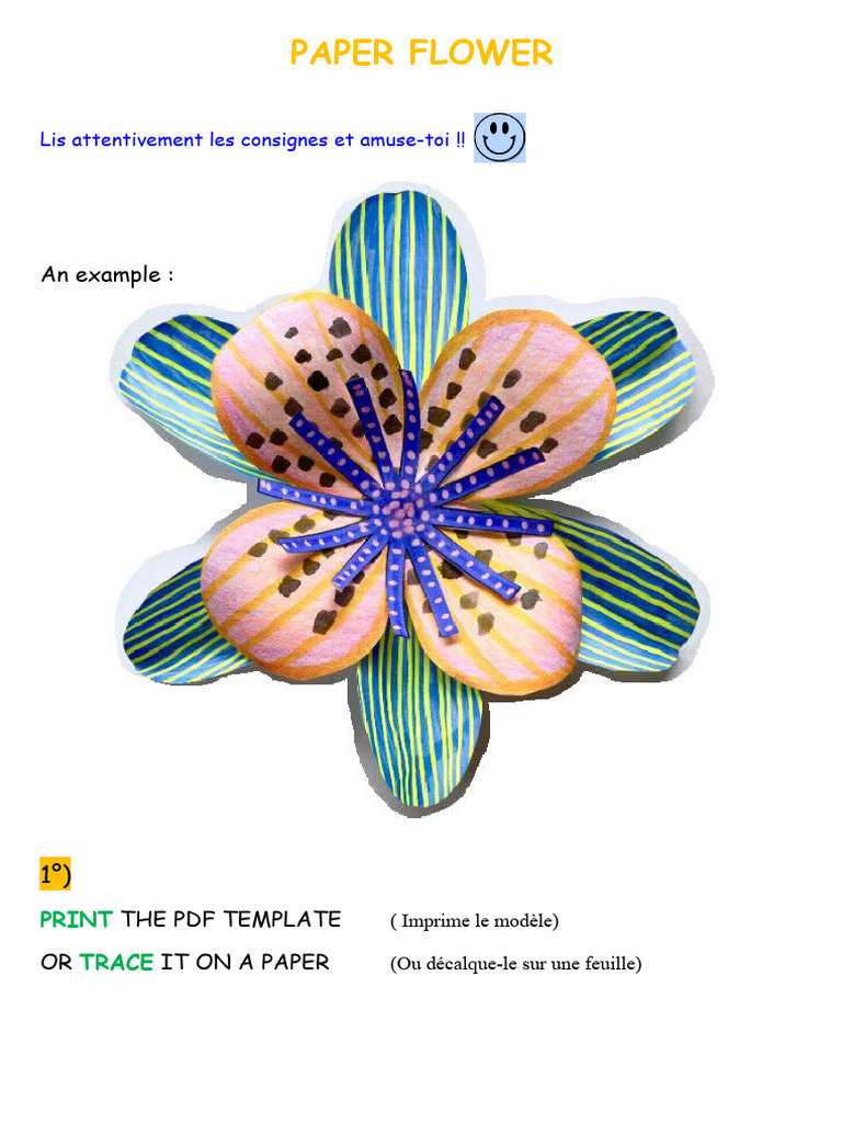 Create A Paper Flower | PDF | Foreign Language Studies | Art