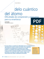 El Modelo Cuántico Del Átomo, Dificultades de Comprensión y Propuestas para Su Enseñanza