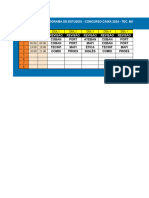 Cronograma Semanal de Estudos Concurso Caixa 2024 Tec. Bancario