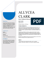 Allycea Clark Resume