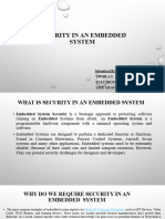 Security in An Embedded System: Submitted By: Urmila S Electronics and Communication Sjce Mysuru