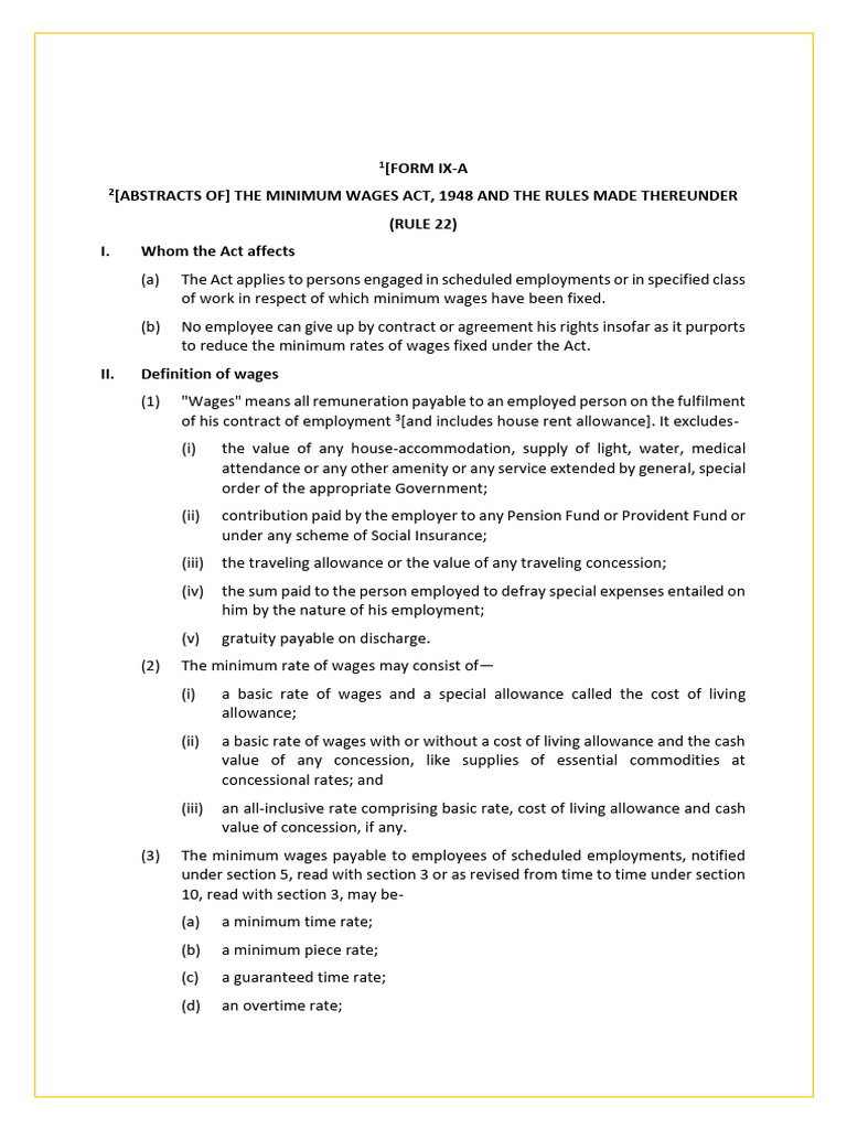 form-ixa-abstract-of-the-minimum-wages-act-1948-pdf-cost-of-living