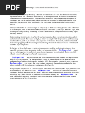 Sample Research Paper With Apa Style