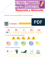 Las Vocales Mayúsculas y Minúsculas para Primer Grado de Primaria