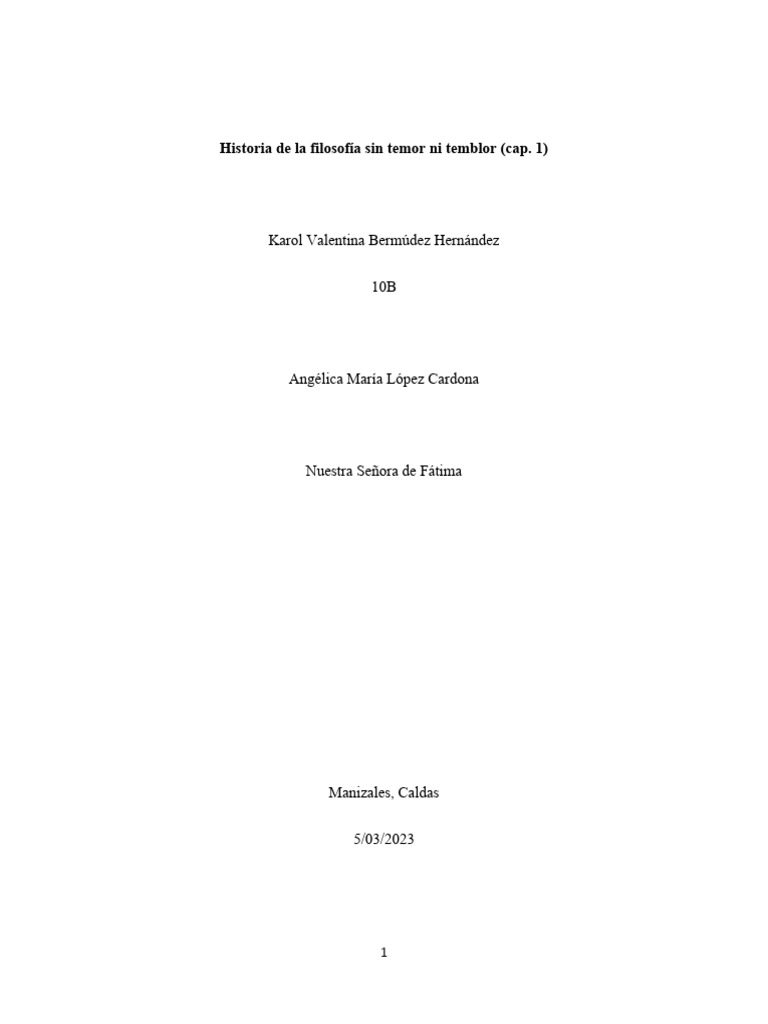 Historia de La Filosofía Sin Temor Ni Temblor PDF
