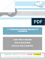 L01 - Preoperative Anaesthetic Assessment and Premedication Revised