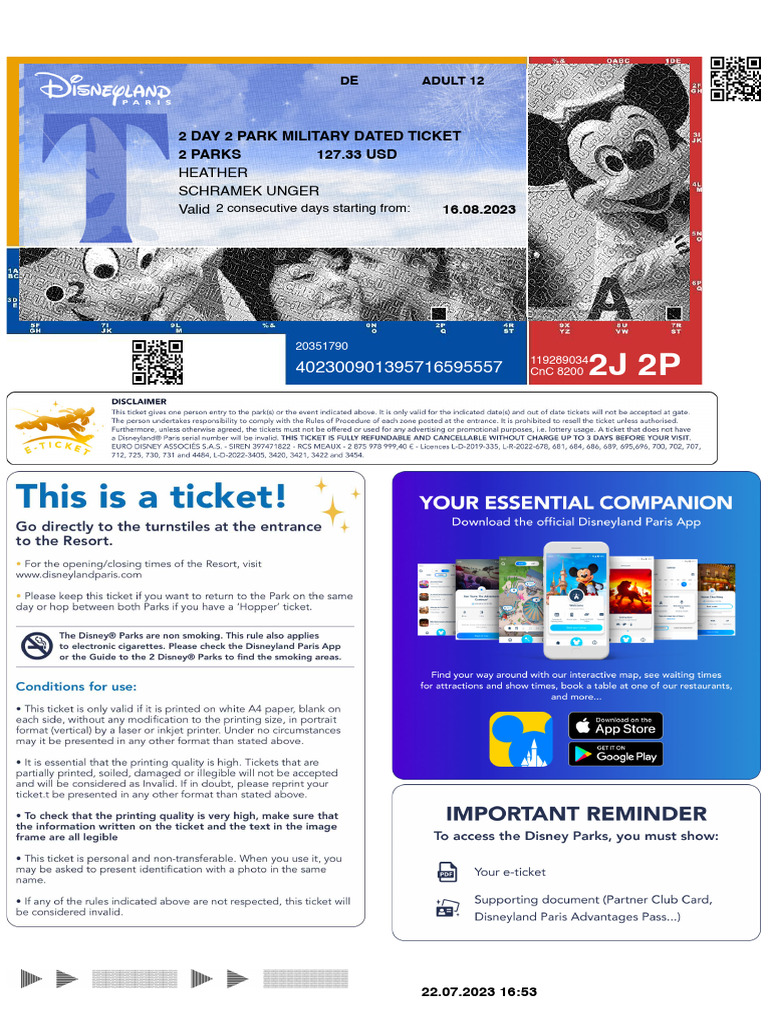 Military 2-Day Park Ticket Prices | PDF | Games & Activities