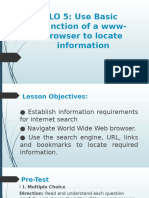 LO5 Use Basic Functions of A WWW Browser To Locate Information