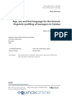 Age Sex and First Language For The Forensic Linguistic Profiling of Teenagers in CatalanInternational Journal of Speech Language and The Law