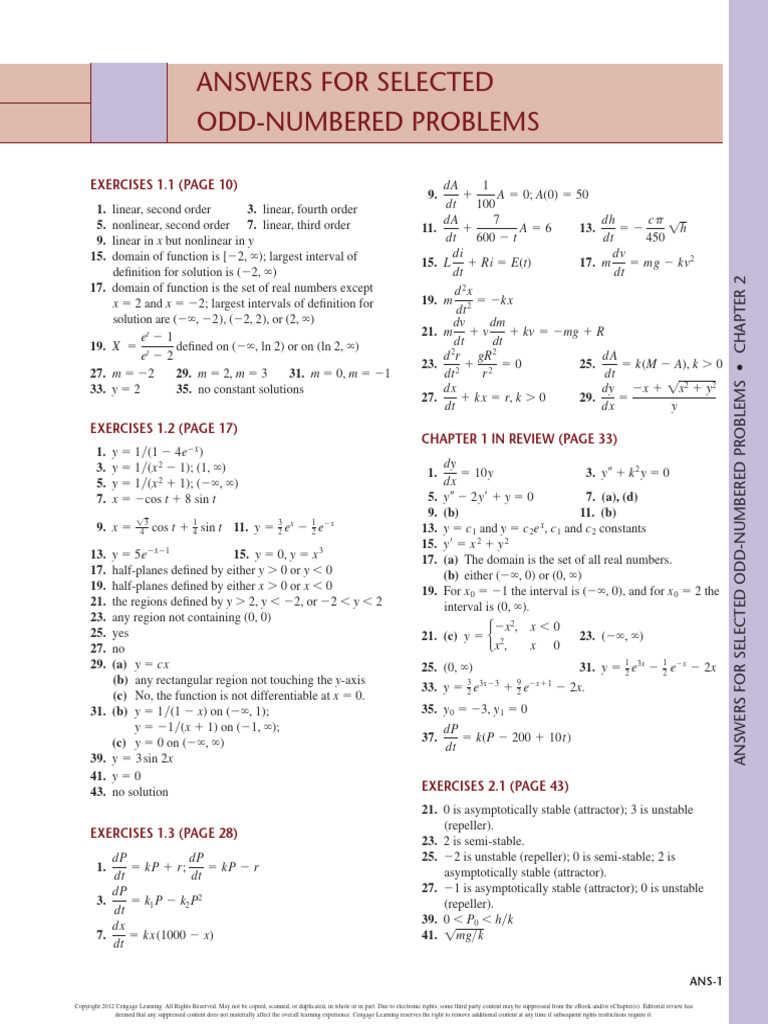 Solutions to Selected Odd Problems | PDF | Mathematical Analysis ...