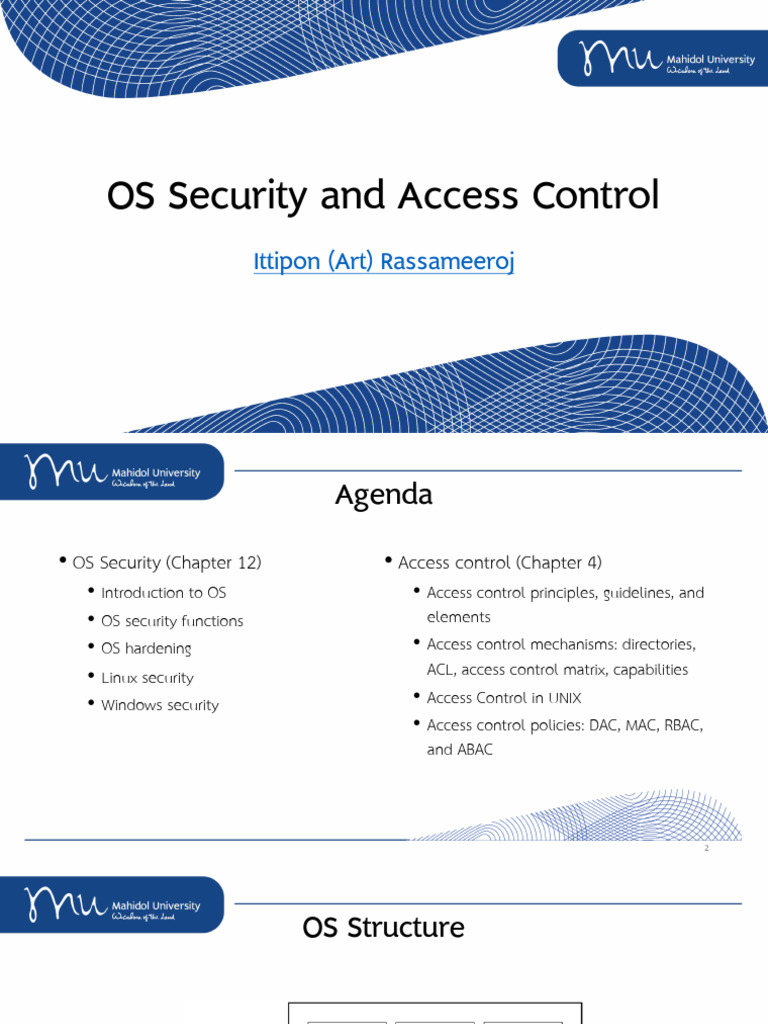 6-OS Security and Access Control | PDF | Computer Access Control ...