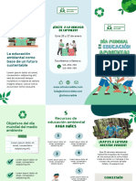 Tríptico Informativo Del Día Mundial de La Educación Ambiental Ilustrado Verde