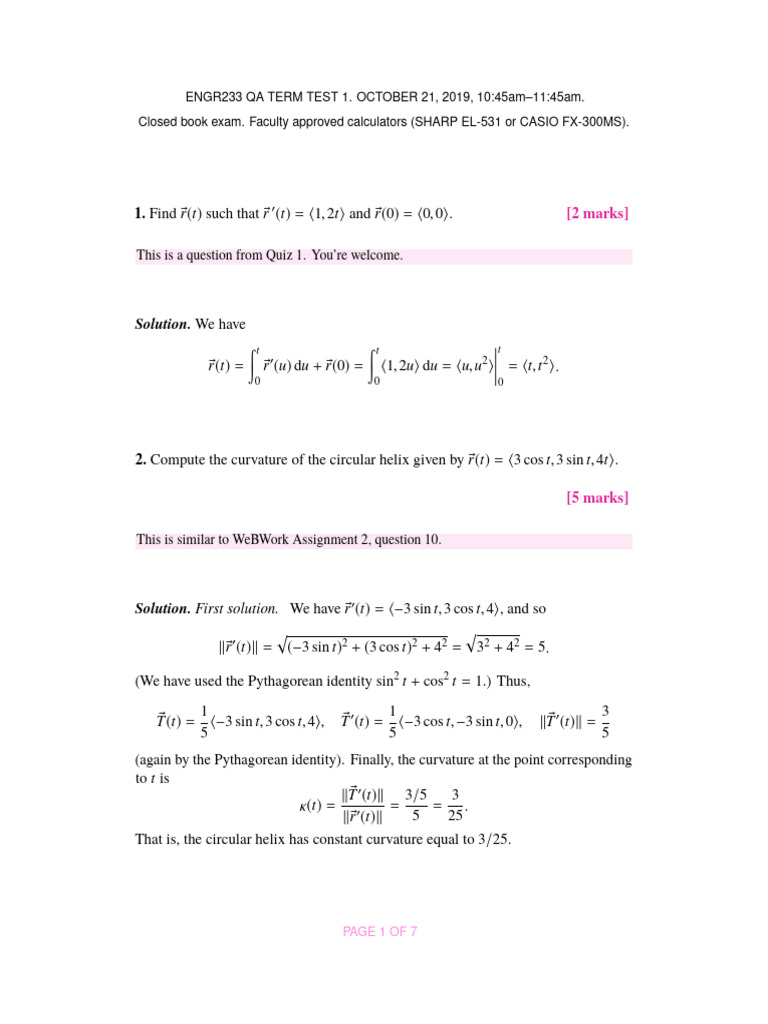 2019 Fall Midterm 1 Other Prof | PDF | Mathematics | Algebra