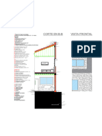 Vista Frontal Corte en B-B