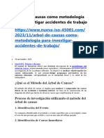 Árbol de causas como metodología para investigar accidentes de trabajo