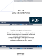 Aula 1.6 Comportamento Verbal