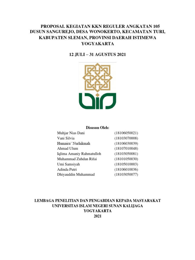 KKN Reguler 105: Pemberdayaan Dusun Sangurejo | PDF