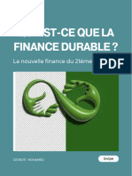 Qu'est-Ce Que La Finance Durable