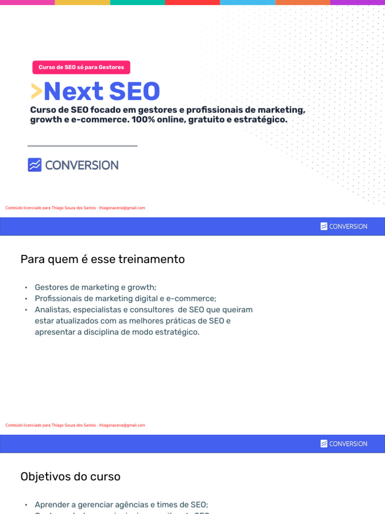 Curso de SEO Avançado para Gestores | PDF | SEO | Marketing
