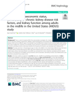 Childhood Sosioeconomic Status, Comorbidity of CKD Risk Factors & Kidney Function Among Adults