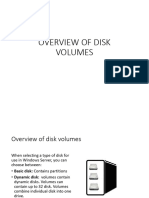Overview of Disk Volumes (Week 3 - 5)