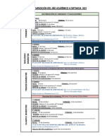 Calendarización A Distancia 2021