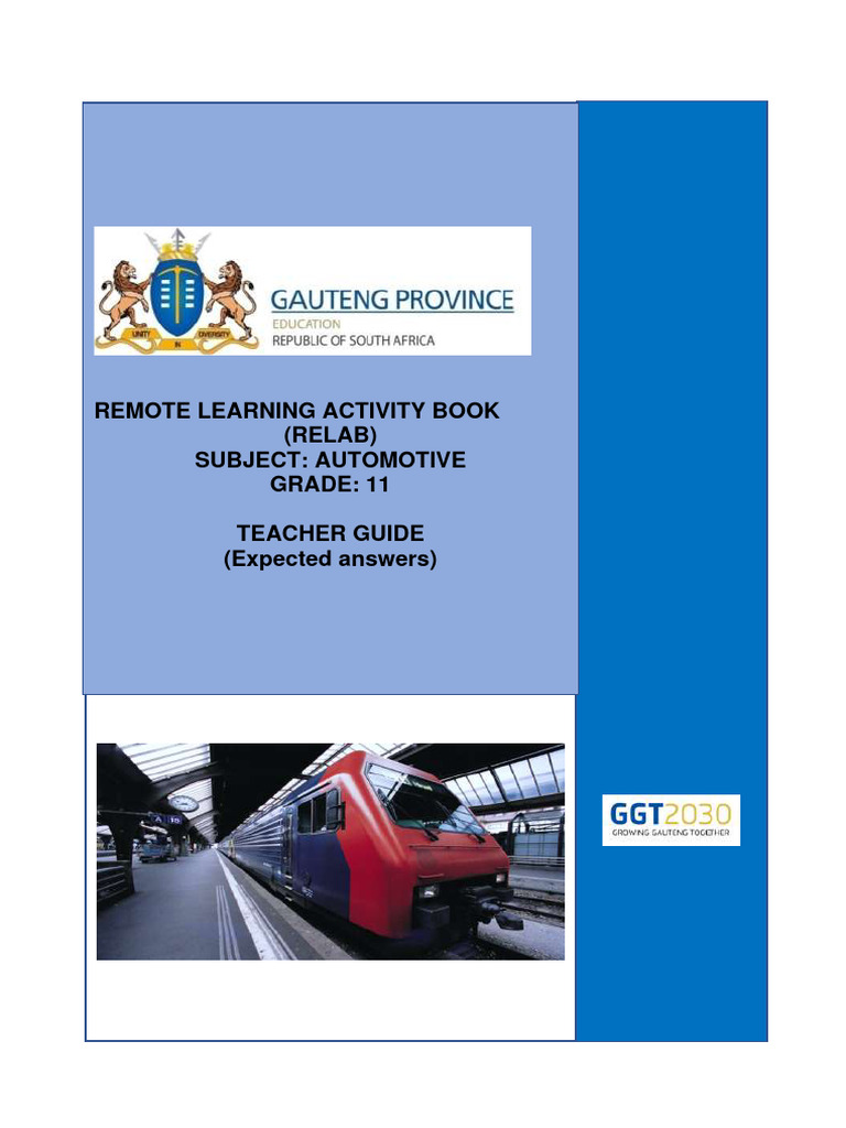 Grade 11 Automotive Teacher Guide | PDF | Fuel Injection | Diesel Engine