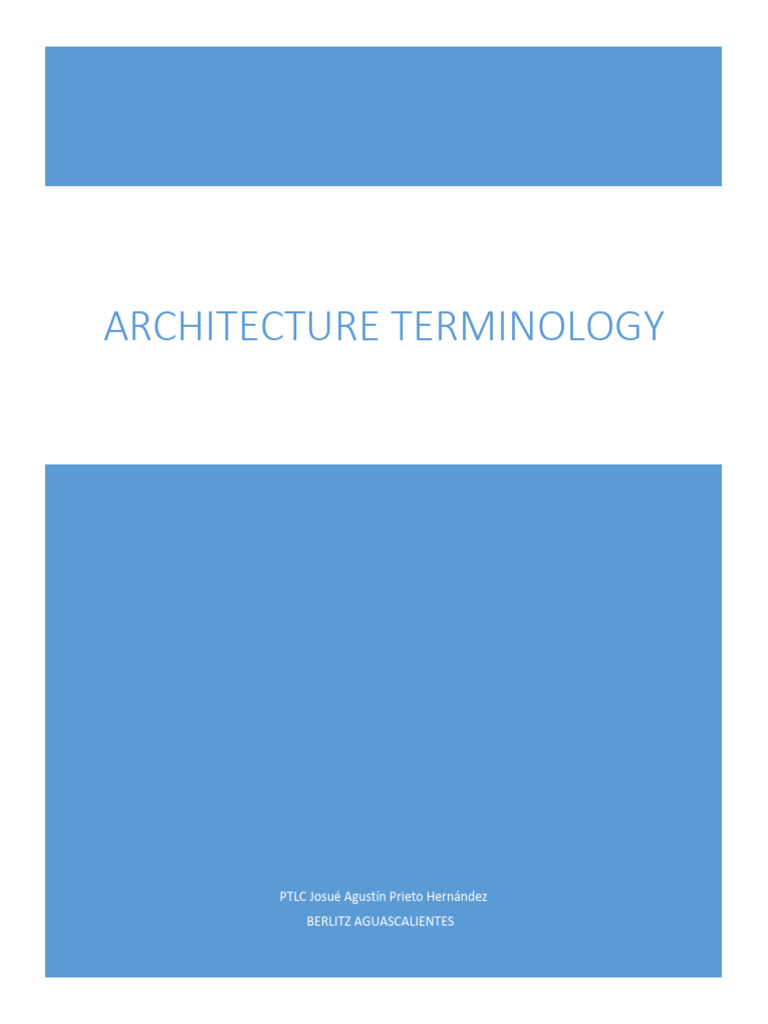Architecture Terminology Guide | PDF | Street
