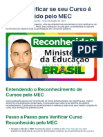 Como Verificar Se Seu Curso É Reconhecido Pelo MEC