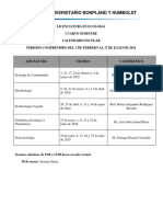 Licenciatura en Ecología Virtual 1 Calendario Escolar Cuarto Semestre 3 Feb Al 27 Jul 2024