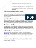 How To Write An Introduction For Psychology Research Paper