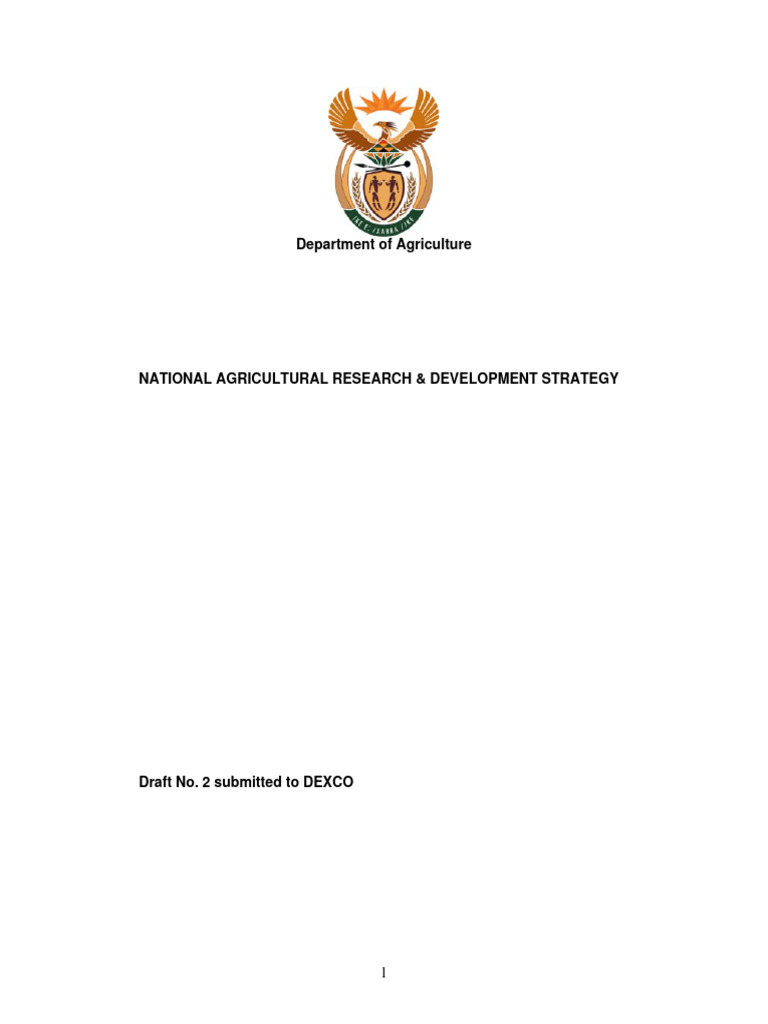 Africa Agricultural Research & Development Strategy | PDF | Agriculture ...