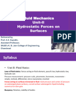 Unit 2 Fluid Statics (Hydrostatics Forces)