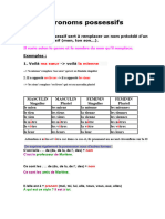 Pronoms Possessifs Fiche Et Exercices