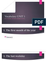 Vocabulary UNIT 1