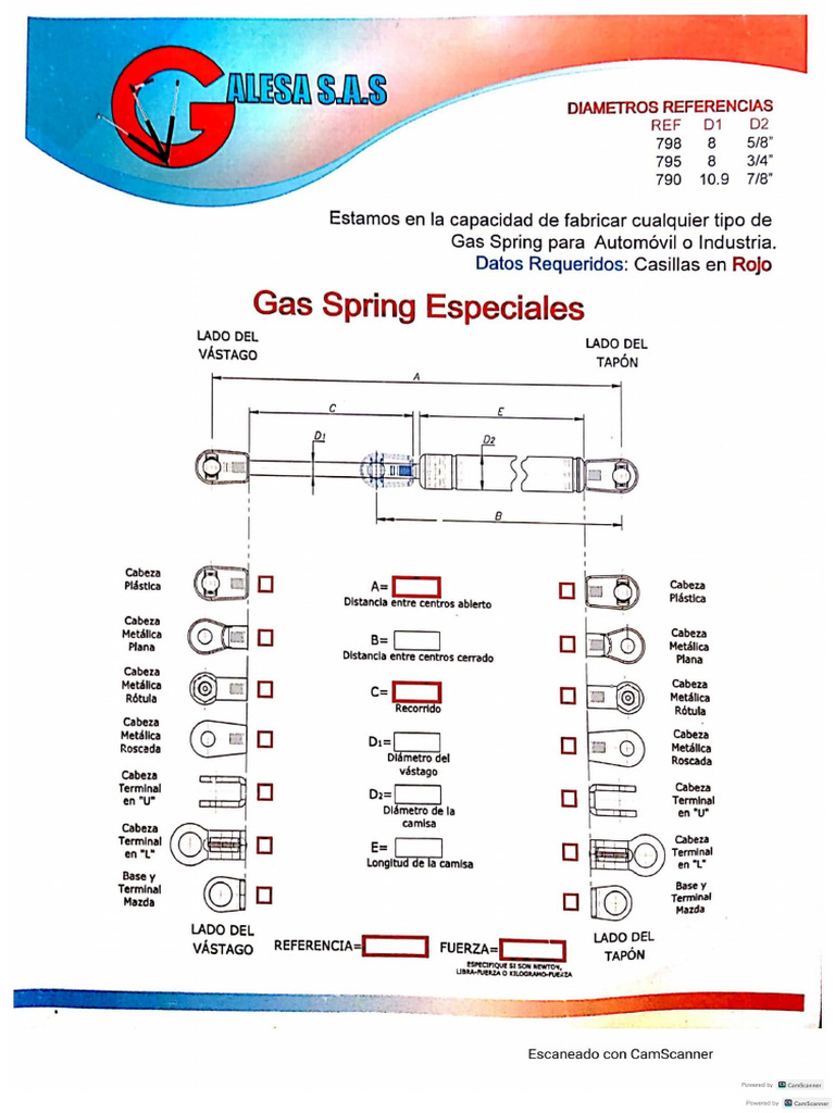 Formato Gas Spring | PDF