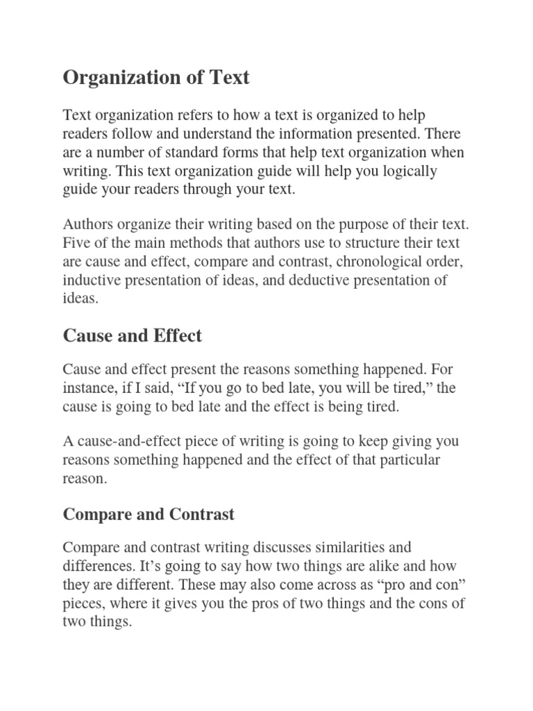 Organization of Text Topic 4 | PDF | Psychology | Science