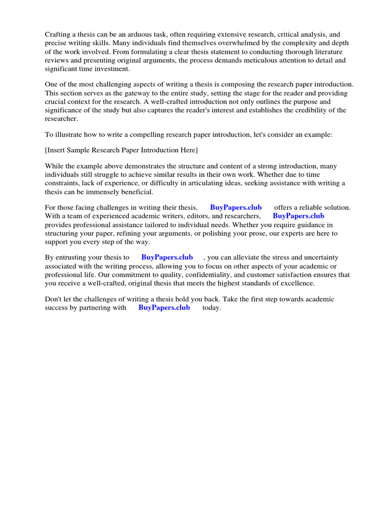 How To Write A Research Paper Introduction Example | PDF | Essays ...