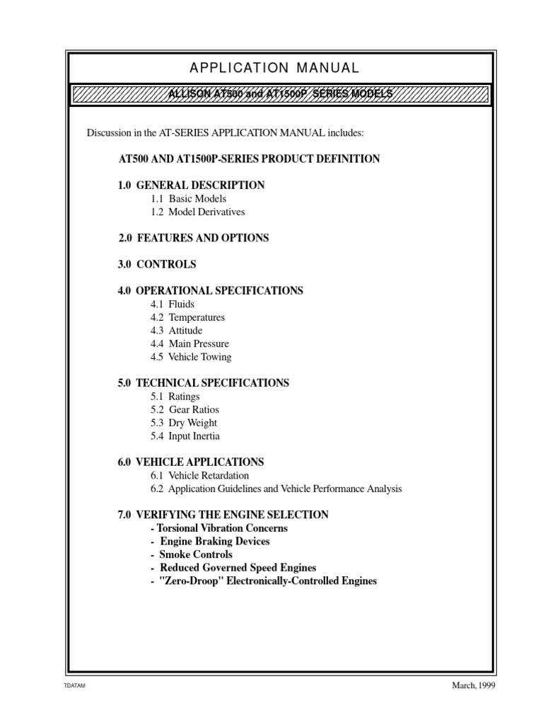 AT545 Transmission Specifications | PDF | Manual Transmission ...