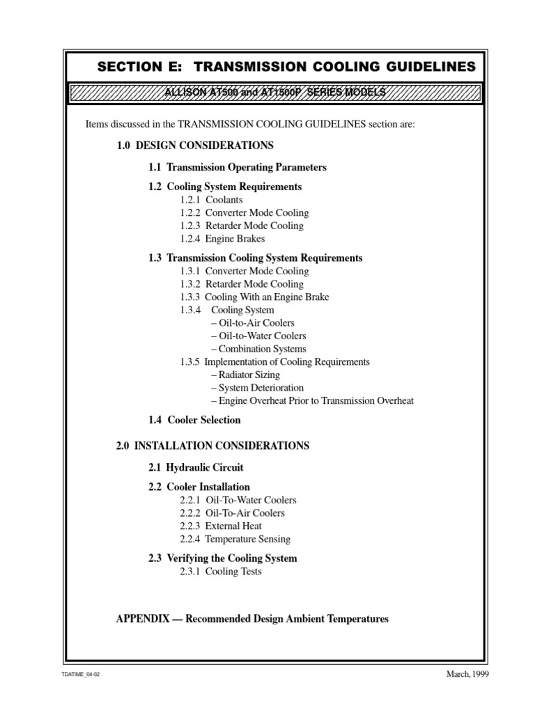 Transmission cooling guidelines download free pdf radiator