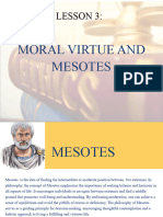 Chapter 4 Lesson 3 Moral Virtue and Mesotes