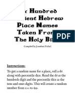 600 Ancient Hebrew Place Names