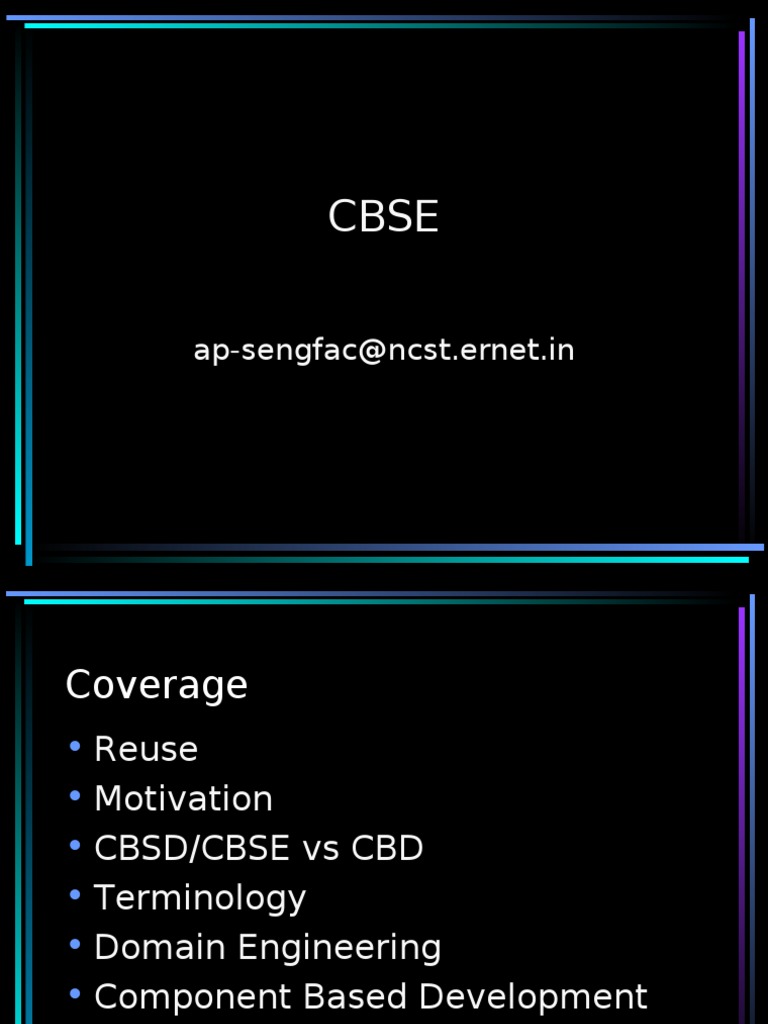 13 Cbse | PDF | Component Based Software Engineering | Application ...