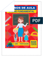 PLANOS DE AULA BNCC - ENSINO FUNDAMENTAL - 1 ANO - PORTUGUES - Parte 01 - KIT SO ESCOLA