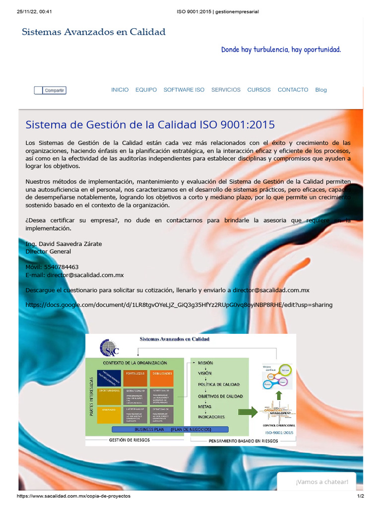 ISO 9001 - 2015 - Gestion Empresarial | PDF | Sistema de manejo de ...