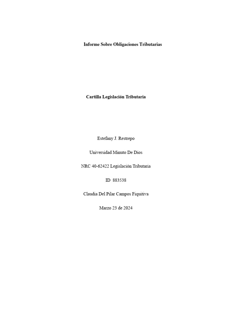 Extinción de Obligaciones Tributarias en Colombia | PDF | Pagos ...