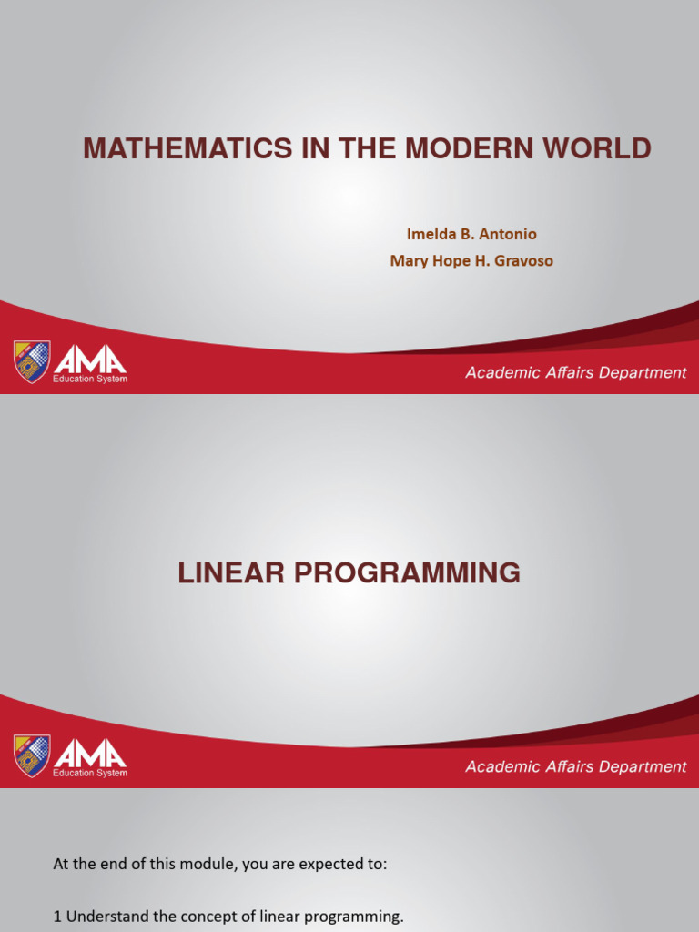 Linear Programming | PDF