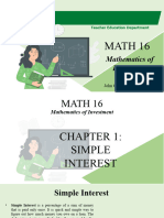 Math 16: Mathematics of Investment