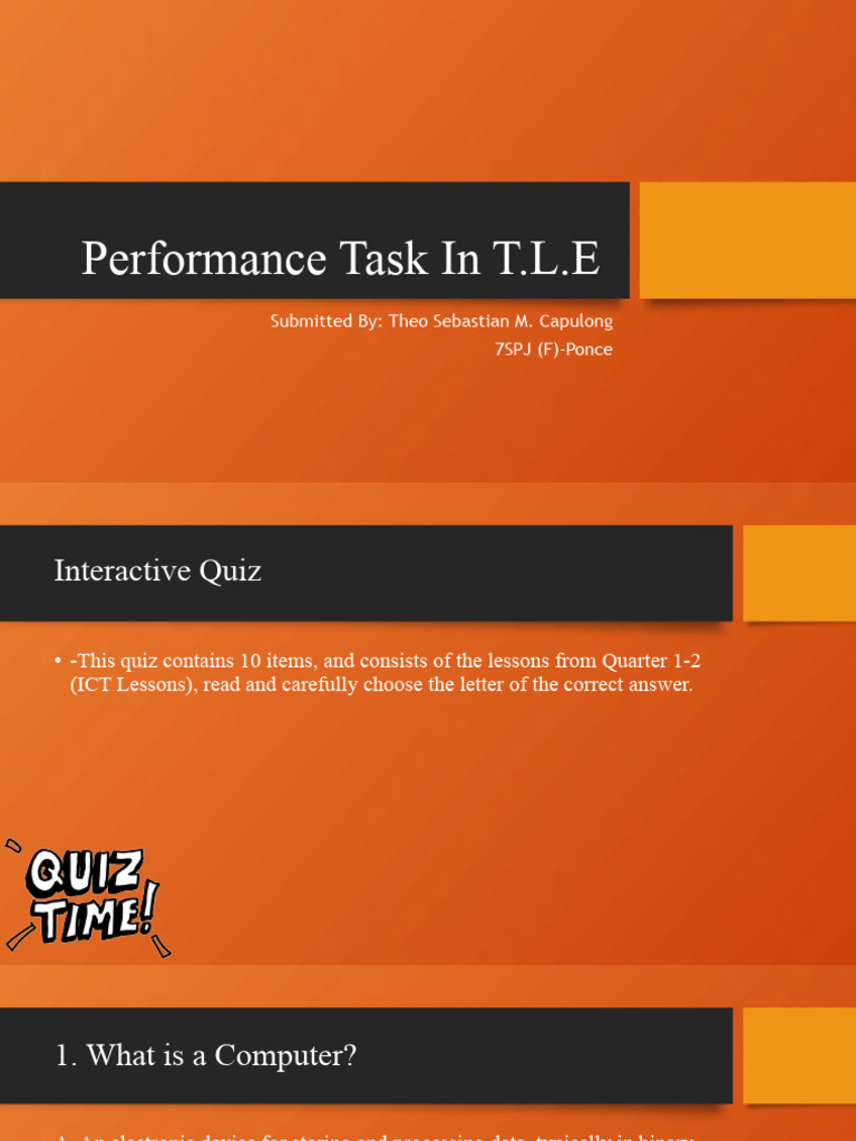 Performance Task in T | PDF | Tablet Computer | Microsoft Word