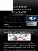 Comunicación Interpersonal en La Organización